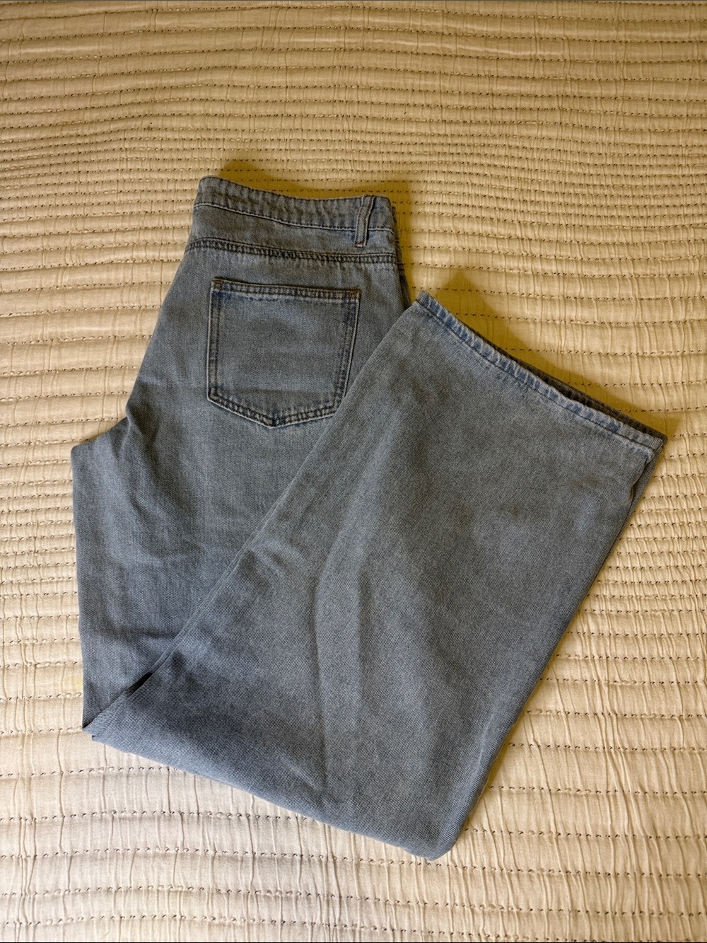 Edikted Women's Wide Leg Jeans - Faded Blue